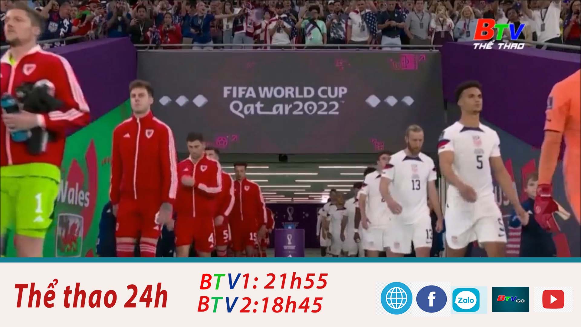 Bảng B World Cup 2022 – Mỹ 1-1 Wales